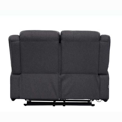 Homer 2-Seater Fabric Recliner - Dark Grey - With 2-Year Warranty